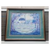 Psalm 23:1 Religious Country Church Print 19'x24' Psalm 23:1 Religious Country Church Print 19'x24'