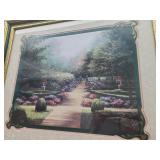 Garden Path Landscape Print in Ornate Frame 28'x23' Garden Path Landscape Print in Ornate Frame 28'x23'