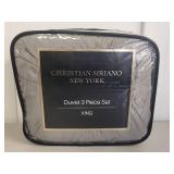 Christian Siriano King Duvet 3 Piece Set - Grey Christian Siriano King Duvet 3 Piece Set - Grey