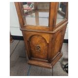 Traditional Wood and Glass Curio Display Cabinet Traditional Wood and Glass Curio Display Cabinet