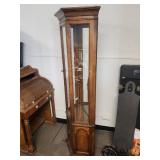 Traditional Wood and Glass Curio Display Cabinet Traditional Wood and Glass Curio Display Cabinet