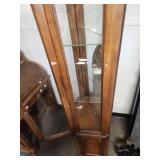 Traditional Wood and Glass Curio Display Cabinet Traditional Wood and Glass Curio Display Cabinet