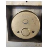 Chinese Brass Wall Clock with Geometric Frame Chinese Brass Wall Clock with Geometric Frame