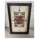 Framed Jack of Cards Wall Clock Framed Jack of Cards Wall Clock