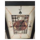 Framed Jack of Cards Wall Clock Framed Jack of Cards Wall Clock