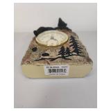 Black Bear Forest Scene Desk Clock Black Bear Forest Scene Desk Clock