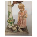 Crosa Lamp Post Clock with Figurine Crosa Lamp Post Clock with Figurine