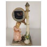 Crosa Lamp Post Clock with Figurine Crosa Lamp Post Clock with Figurine