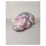 Hand Painted Chinese Porcelain Rabbit Figurine Hand Painted Chinese Porcelain Rabbit Figurine