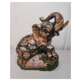 Japanese Satsuma Ceramic Elephant Figurine Japanese Satsuma Ceramic Elephant Figurine