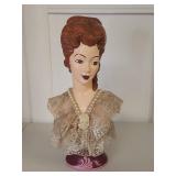 Victorian Style Mannequin Head with Lace Collar Victorian Style Mannequin Head with Lace Collar