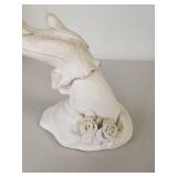 White Ceramic Hand Sculpture with Roses White Ceramic Hand Sculpture with Roses