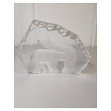 Glass Polar Bear Figurine Glass Polar Bear Figurine
