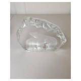 Glass Polar Bear Figurine Glass Polar Bear Figurine