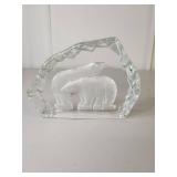 Glass Polar Bear Figurine Glass Polar Bear Figurine
