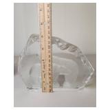 Glass Polar Bear Figurine Glass Polar Bear Figurine