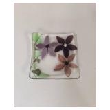 Handcrafted Floral Glass Dish Handcrafted Floral Glass Dish