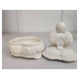 White Porcelain Angel Trinket Box White Porcelain Angel Trinket Box