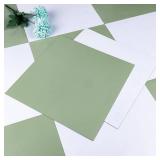 Alow Peel and Stick Floor Tile Waterproof, 10pcs Vinyl Flooring 12inX12in Easy to use, Light Green Peel and Stick Flooring Suit for Bathroom,Kitchen,Toilet