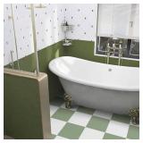 Alow Peel and Stick Floor Tile Waterproof, 10pcs Vinyl Flooring 12inX12in Easy to use, Light Green Peel and Stick Flooring Suit for Bathroom,Kitchen,Toilet