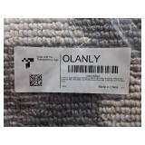 OLANLY Door Mat Indoor Entrance Washable 36x24, Odor-Free Low-Profile Front Back Geometric Doormat, Absorbent Resist Dirt Entry Carpet, Easy to Clean Sturdy Inside Floor Mats for Entryway, Grey