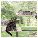 Cat Window Perch, Cordless Foldable Cat Window Hammock with Removable Soft Cover for Indoor Cats, Resting Seat for Inside (Yellow, 2 Pack)