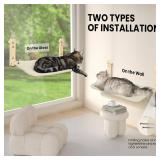 Cat Window Perch, Cordless Foldable Cat Window Hammock with Removable Soft Cover for Indoor Cats, Resting Seat for Inside (Yellow, 2 Pack)