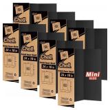 Chell Mini Size Trifold Poster Board, 16' x 24', Small Corrugated Project Boards, Black, 8 Pack