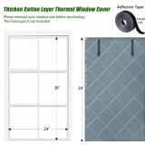 Tugaizi Window Insulation Kit for Winter 26' x 39' Thermal Insulation Cotton Window Cover Antifreeze Windproof Oxford Fabric Cloth Window Insulated Cover for Patio Winterizing, Grey