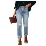 Lesore Womens High Waist Stretch Distressed Jeans Destroyed Denim Pants 3XL