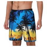 Mens Swim Trunks Breathable Quick Drying Swim Shorts with Compression Liner 2 in 1 Shorts Men Swimsuit