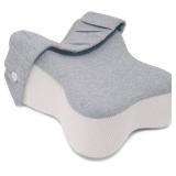 Lumia Wellness Orthopedic Long 14' Knee Pillow for Side Sleepers, Contoured Support Thighs & Knees for Sciatica,Back Hip - Soothing Joint Pain Relief, Leg Pillow for Pregnancy (Gray)