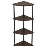 4 Tier Corner Shelf Corner Shelves Shelf for Living Room Decor  Kitchen Shelves Shelf Liners for Kitchen cabinets Non-Adhesive Book Shelf