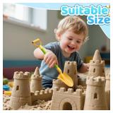 Beach Water Sand Toys for Kids - Beach Toy Trolley Car with Shovel Tool Kit, Beach Bucket & Animal Molds - Summer Outdoor Gift Sensory Sand Toys for Boys Girls Toddlers 3-5