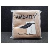 Silver Thread Chenille Throw Pillow Covers, 2Pack 18 x18 Inch Soft Decorative Pillow Cover Square Couch Pillows Accent Farmhouse Cushion Classy Luxury Covers for Couch Sofa Bedroom Living Room Home