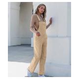 luvamia Corduroy Overalls for Women Bib Straight Leg Baggy Carpenter Adjustable Strap Fall Jumpsuit Overalls with Pocket