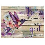 Religious Hummingbird Puzzles for Adults 1000 Pieces, Bird Flower Christian Bible Jesus Jigsaw Puzzle, Inspirational Scripture Catholic Floral Puzzle