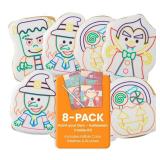 WANDERCRUMB | Monster Cookie Decorating Kits | 8 Jumbo cookies + 8 edible color palletes + brushes   Monster Gifts for Kids, Kids Cookie Decorating Kit, Paint Your Own Sugar Cookie Individually Wrappe