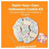WANDERCRUMB | Monster Cookie Decorating Kits | 8 Jumbo cookies + 8 edible color palletes + brushes   Monster Gifts for Kids, Kids Cookie Decorating Kit, Paint Your Own Sugar Cookie Individually Wrappe