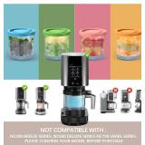 Ninja Creami Pints and Lids - 4 Pack Ninja Creami Pints, 16 oz Ninja Creami Containers, Creami Pint Containers Compatible with Ninja NC299AMZ & NC300 Series Ice Cream Maker - Tight Sealing & Anti-Slip