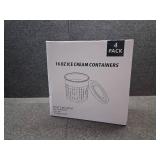 Ninja Creami Pints and Lids - 4 Pack Ninja Creami Pints, 16 oz Ninja Creami Containers, Creami Pint Containers Compatible with Ninja NC299AMZ & NC300 Series Ice Cream Maker - Tight Sealing & Anti-Slip