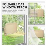 Cat Window Perch, Cordless Foldable Cat Window Hammock with Removable Soft Cover for Indoor Cats, Resting Seat for Inside (Yellow, 2 Pack)
