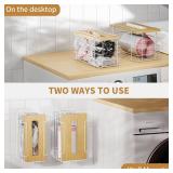 2 Pack Grocery Bag Holder for Plastic Bags - Wall Mount Kitchen Plastic Bag Holders for Grocery Bags - Bag Holder for Kitchen,Under Sink,Pantry and Garage,White