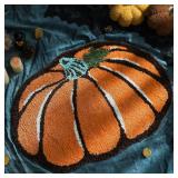 YRXRUS Halloween Pumpkin Bathroom Rugs, Ultra Soft Pumpkin Shaped Bath Mat, Machine Washable Orange Bath Rugs, Living Bedroom Kids for Halloween Room Decor Area Rugs, Large 21 x 30 Inch