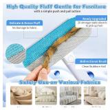 Pet Hair Remover for Furniture   23.2Inch Reusable Dog & Cat Hair Removal Brush, Washable Lint Cleaner with Long Handle, 4-in-1 Pet Hair Remover for Couch, Carpet, Clothes & Bedding