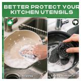 10pcs Non Scratch Wire Dishcloth, Multipurpose Wire Dishwashing Rags, Reuseable 3Layer Steel Wool Cleaning Cloths, Miracle Metal Dish Cloth for Kitchen Furniture Office Cookers Sinks Stoves Dishes