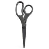 JAM PAPER Multi-Purpose Precision Scissors - 8 Inch - Grey - Ergonomic Handle & Stainless Steel Blades - Sold Individually