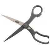 JAM PAPER Multi-Purpose Precision Scissors - 8 Inch - Grey - Ergonomic Handle & Stainless Steel Blades - Sold Individually