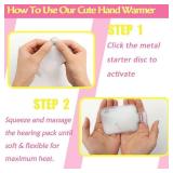 4 Pack Reusable Hand Warmers, Quick-Heating Packs, Portable Hand Warmer, Ideal for Camping, Hiking, Lasting Warmth, Safe Click-Heating, Odorless, Hypoallergenic