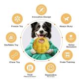 Frozen Treat Dispensing Dog Toy - Interactive Large Chew Toy for Aggressive Chewers, Freezable Fillable Rubber, Reduces Anxiety, Easy to Clean,for Small Medium Large Breeds